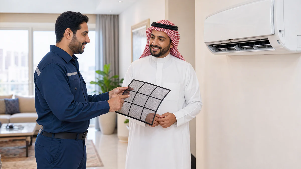 Field photo from a AC Maintenance in Al-Sulaimaniyah, Jeddah visit