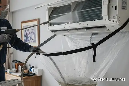 AC Copper Pipe Replacement in Jeddah — Wathab AC work steps