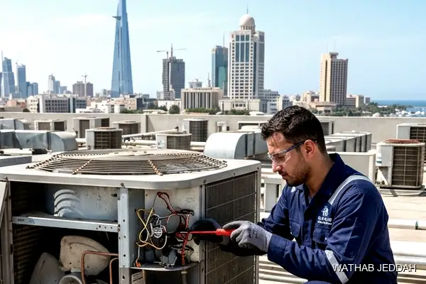 صورة مهنية توضح كشف أعطال مكيفات جدة من وثاب التكييف