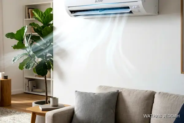 صورة مهنية توضح أسعار تنظيف مكيفات جدة من وثاب التكييف