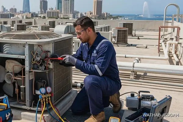 Professional photo illustrating AC Maintenance in Asfan, Jeddah by Wathab AC