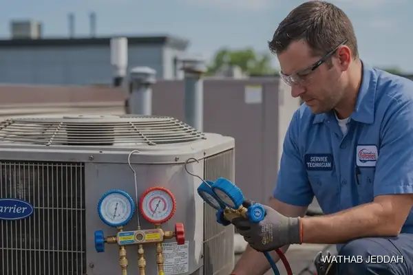 Professional photo illustrating Carrier AC Maintenance in Jeddah by Wathab AC