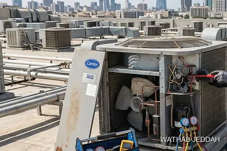 Fujitsu AC Maintenance in Jeddah — Wathab AC work steps