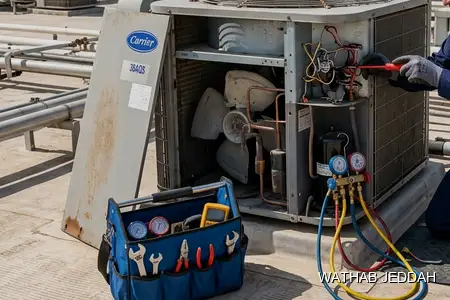 AC Maintenance in Al-Qouzeen, Jeddah — Wathab AC work steps