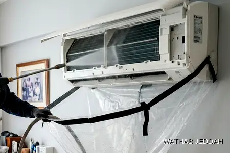 AC Maintenance in Al-Ruwais, Jeddah — Wathab AC work steps