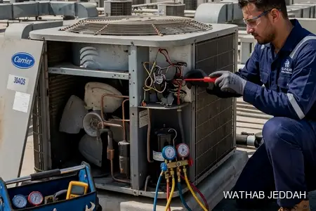 AC Maintenance in Bani Malik, Jeddah — Wathab AC work steps