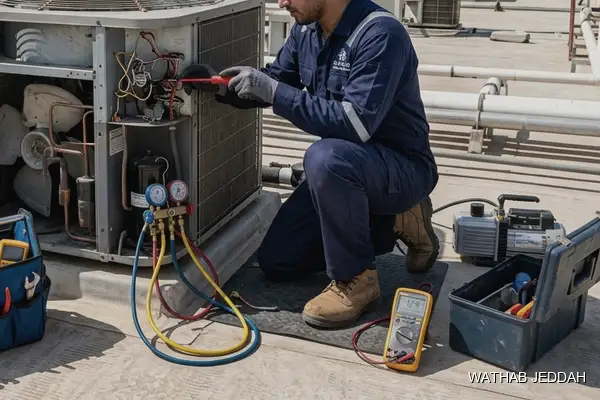 Professional photo illustrating AC Maintenance in Al-Sulaimaniyah, Jeddah by Wathab AC