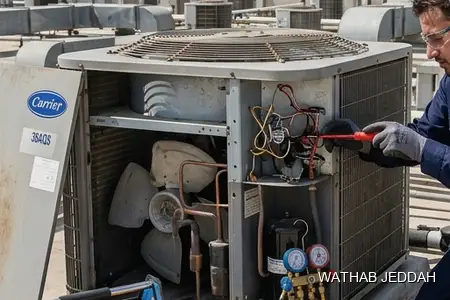 AC Maintenance in Umm Hableen, Jeddah — Wathab AC work steps
