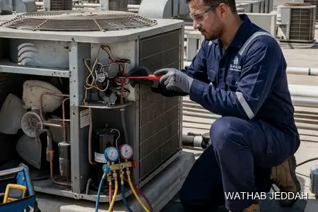 Factory AC Maintenance in Jeddah — Wathab AC work steps