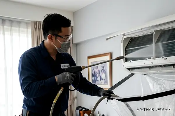 Professional photo illustrating AC Maintenance in North Jeddah by Wathab AC