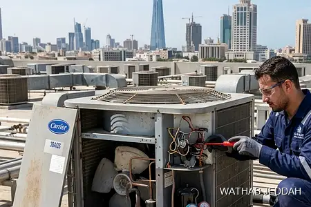 AC Maintenance in North Jeddah — Wathab AC work steps