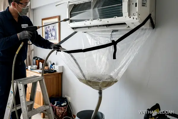 Professional photo illustrating Restaurant AC Maintenance in Jeddah by Wathab AC