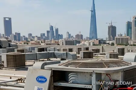 Restaurant AC Maintenance in Jeddah — Wathab AC work steps