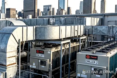 Office AC Rough-In Piping in Jeddah — Wathab AC work steps